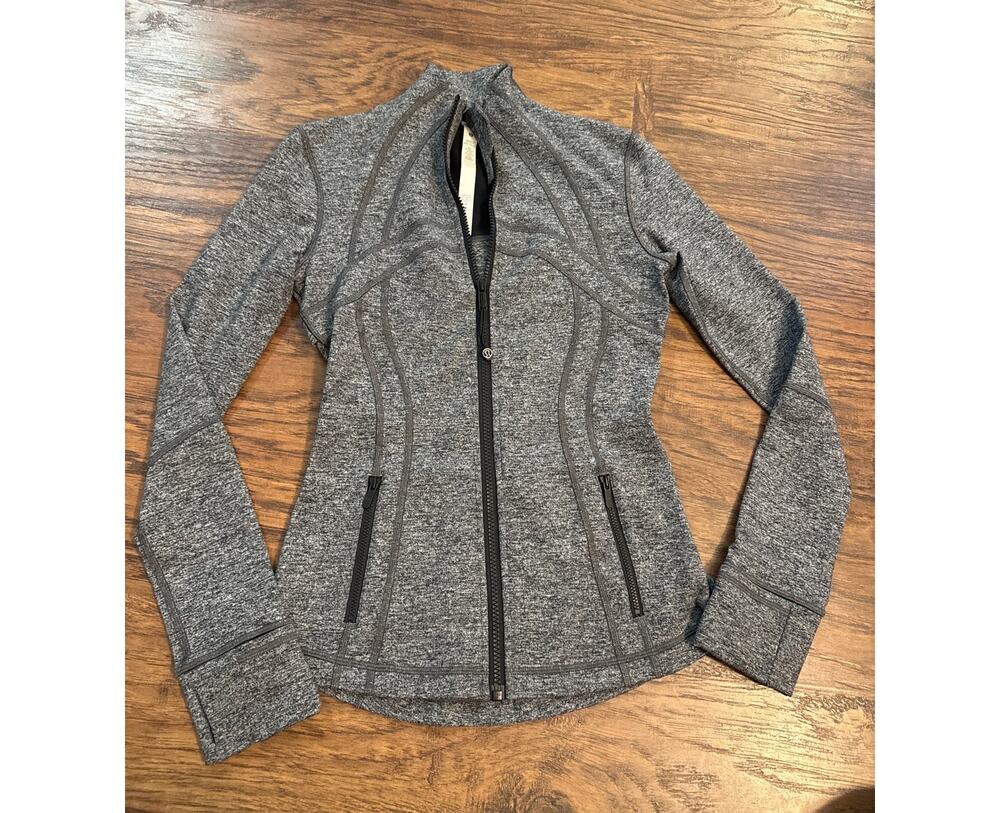 Lululemon Define Jacket Heathered Black Size 4 Luon